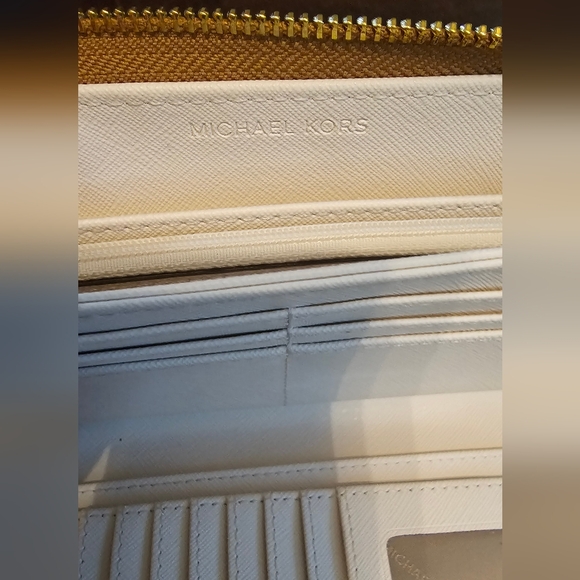 Michael Kors Jet Set Long Python Croc Embossed Leather Zip Around Wallet NWOT - Picture 10 of 13